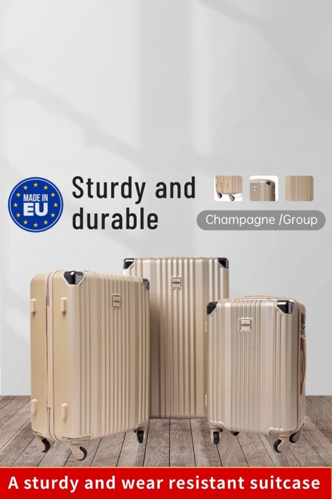 Komplet 3 kufrů ROBELSO BEIGE, Barva: béžová, IVET.EU - Stylové oblečení