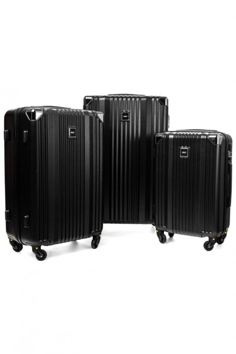 Komplet 3 kufrů ROBELSO BLACK, Barva: černá, IVET.EU - Stylové oblečení