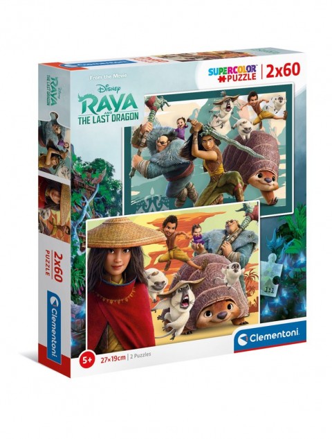 Dětské puzzle Clementoni z 2 x 60 dílků - Raya a poslední drakIVET.EU - Stylové oblečení