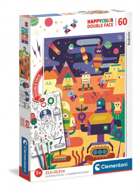 Puzzle pro děti Clementoni ze 60 dílků - Barevní robotiIVET.EU - Stylové oblečení