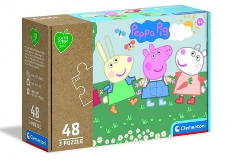 Dětské puzzle Clementoni z 3 x 48 dílků - Prasátko PeppaIVET.EU - Stylové oblečení