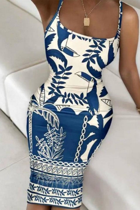 Φόρεμα GORVELZA BLUE, Χρώμα: μπλε, IVET.EU - Εκπτώσεις έως -80%