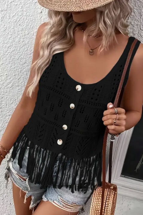 Top BIOXELMA BLACK, Barva: černá, IVET.EU - Stylové oblečení