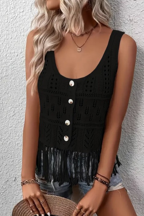 Top BIOXELMA BLACK, Barva: černá, IVET.EU - Stylové oblečení