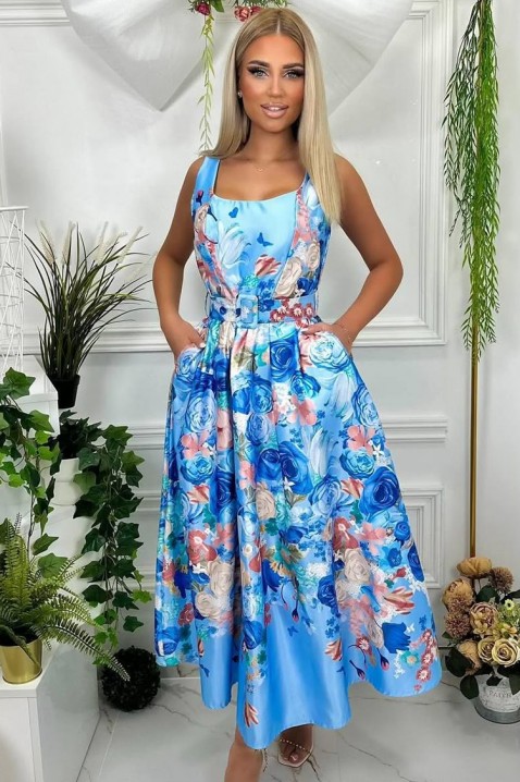 Φόρεμα ZILENRA BLUE, Χρώμα: μπλε, IVET.EU - Εκπτώσεις έως -80%