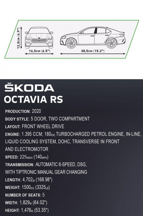 Stavebnice Cobi automobil Skoda Octavia - 245 kusůIVET.EU - Stylové oblečení