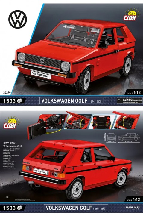 Stavebnice Cobi automobil Volkswagen Golf - 1533 dílůIVET.EU - Stylové oblečení