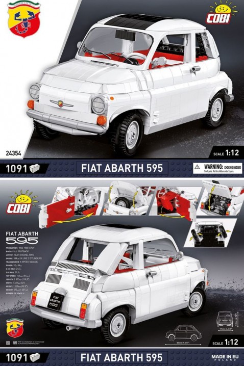 Stavebnice Cobi automobil Fiat Abarth 595 - 1091 částíIVET.EU - Stylové oblečení