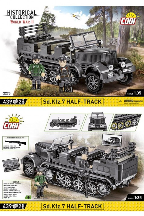 Τουβλάκια Άρμα μάχης Cobi Sd.Kfz. 7 Half-track - μέρη 439IVET.EU - Εκπτώσεις έως -80%