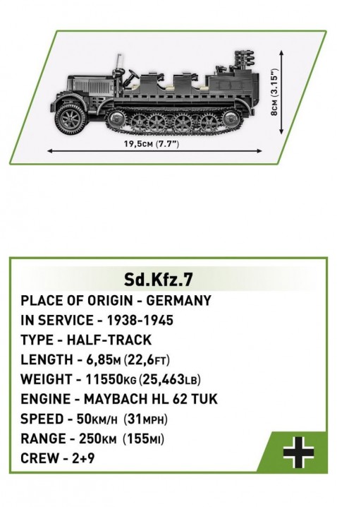 Τουβλάκια Άρμα μάχης Cobi Sd.Kfz. 7 Half-track - μέρη 439IVET.EU - Εκπτώσεις έως -80%