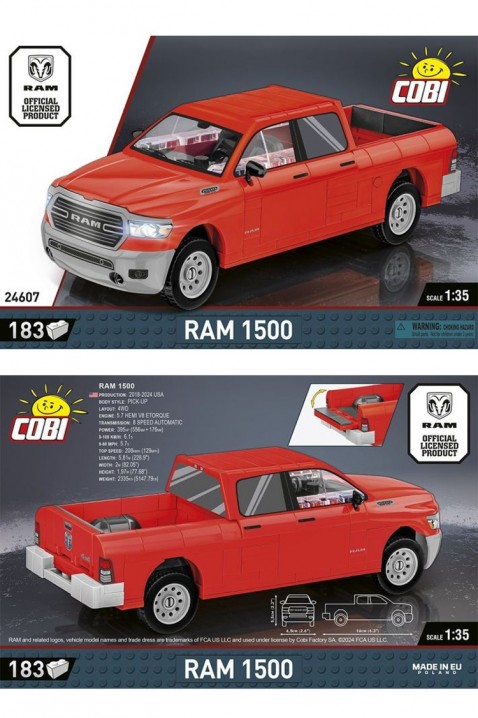 Stavebnice Cobi pick up RAM 1500 - 183 částíIVET.EU - Stylové oblečení