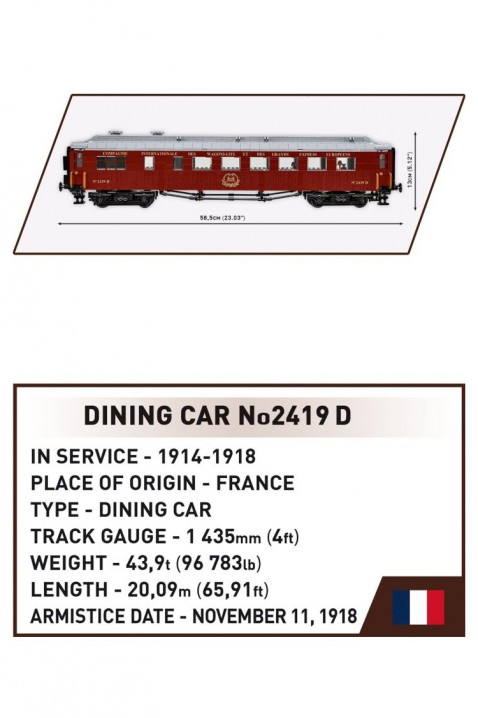 Stavebnice Cobi vagón Vůz Compiegne - částí 1927IVET.EU - Stylové oblečení
