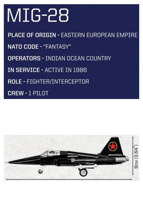 Stavebnice Cobi Letadlo Top Gun MIG-28 - díly 332IVET.EU - Stylové oblečení