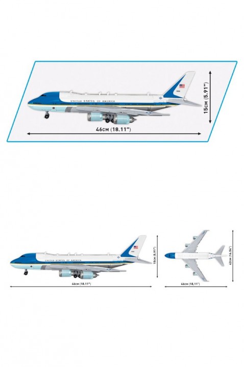 Stavebnice Cobi letadlo Boeing 747 Air Force One - části 1087IVET.EU - Stylové oblečení