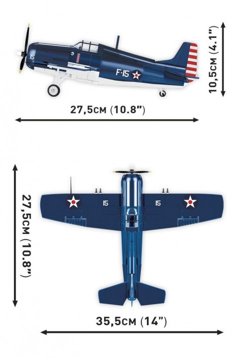 Stavebnice Cobi letadlo F4F Wildcat - díly 375IVET.EU - Stylové oblečení