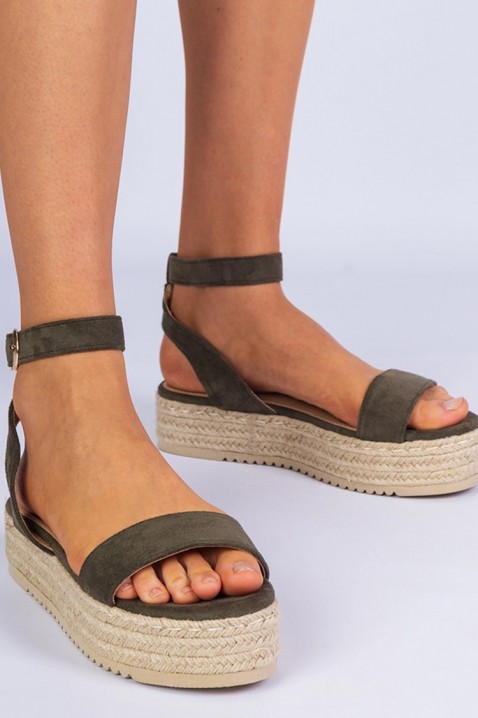 Sandály ALELONDA KHAKI, Barva: khaki, IVET.EU - Stylové oblečení