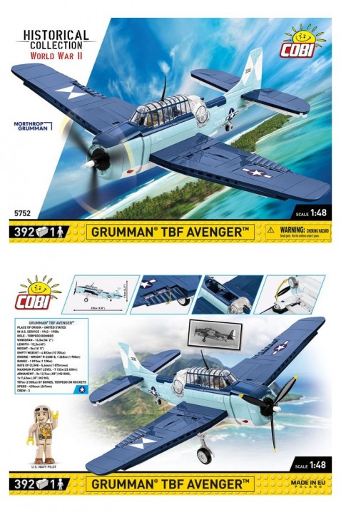 Τουβλάκια Αεροσκάφη Cobi Grumman TBF Avenger - μέρη 392IVET.EU - Εκπτώσεις έως -80%