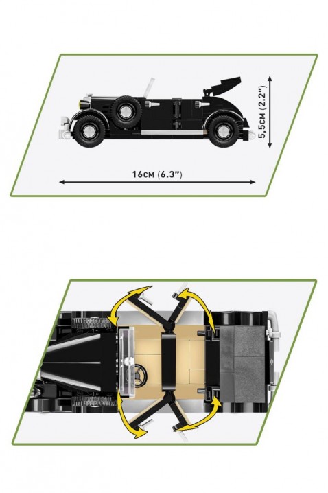 Stavebnice Cobi automobil De Gaulle's Horch830BL - díly 244IVET.EU - Stylové oblečení