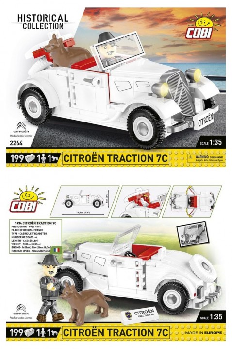 Stavebnice Cobi autombil Citroen Traction 7C - díly 199IVET.EU - Stylové oblečení