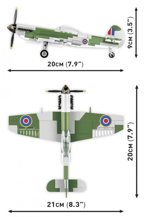 Stavebnice Cobi letadlo Spitfire Mk XVI Bubbletop - dílů 152IVET.EU - Stylové oblečení