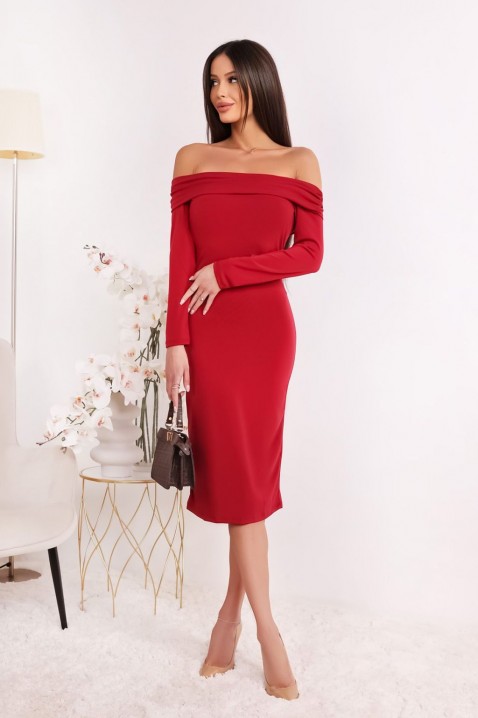 Šaty OMELFIDA RED, Barva: červená, IVET.EU - Stylové oblečení
