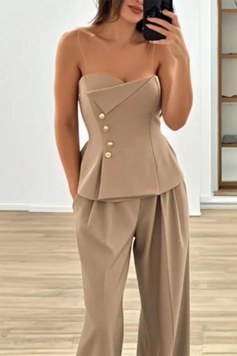 Τοπ VERLONVA BEIGE, Χρώμα: μπεζ, IVET.EU - Εκπτώσεις έως -80%