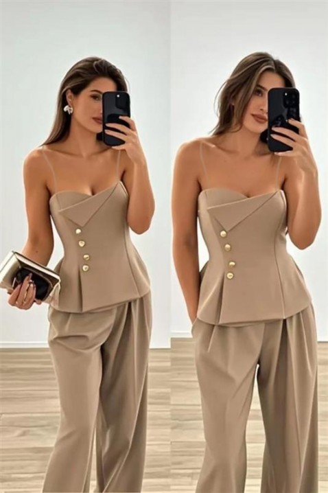 Τοπ VERLONVA BEIGE, Χρώμα: μπεζ, IVET.EU - Εκπτώσεις έως -80%