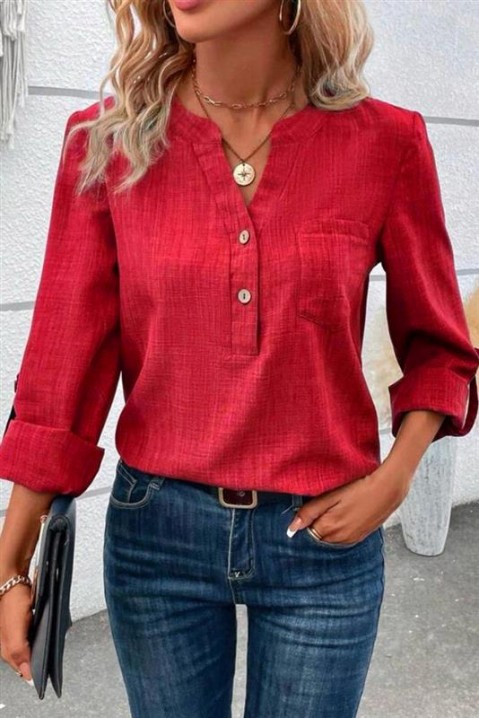 Dámská halenka BROLINGA, Barva: červená, IVET.EU - Stylové oblečení