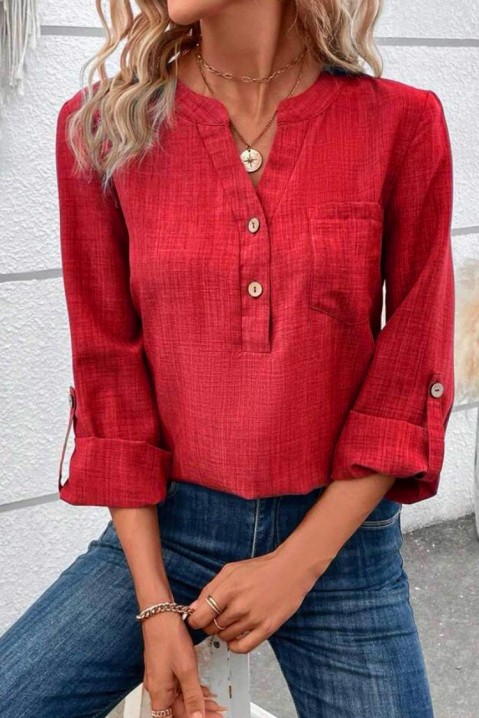 Dámská halenka BROLINGA, Barva: červená, IVET.EU - Stylové oblečení