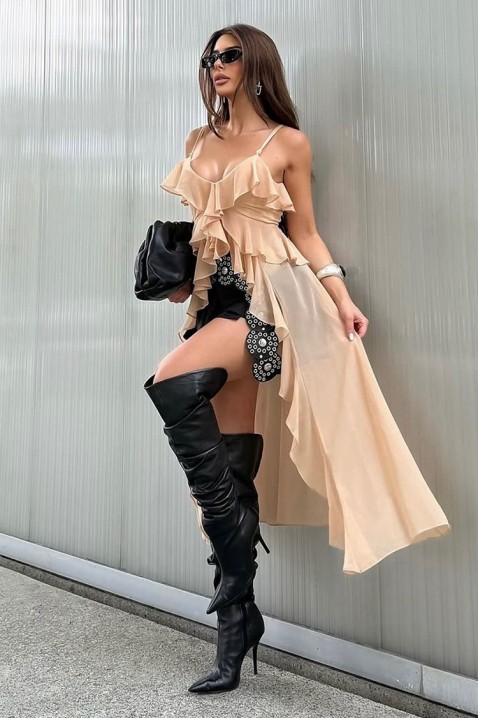 Τουνίκ NUXELVA BEIGE, Χρώμα: μπεζ, IVET.EU - Εκπτώσεις έως -80%