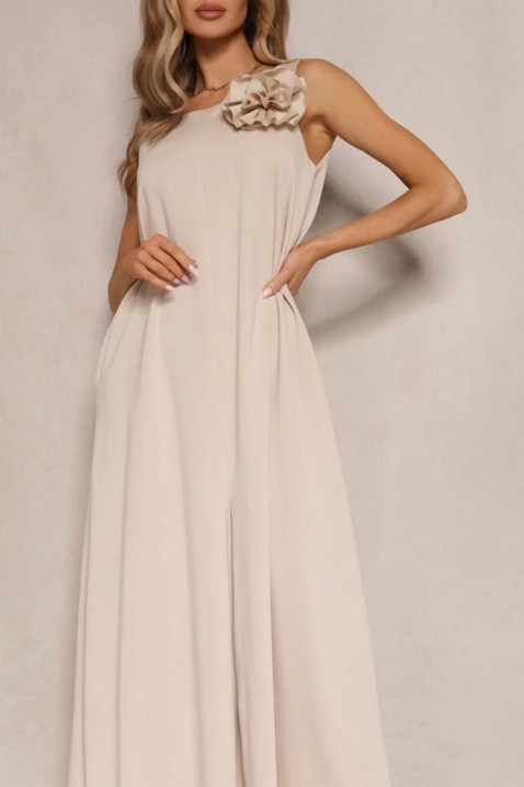 Φόρεμα GIRVOLZA BEIGE, Χρώμα: μπεζ, IVET.EU - Εκπτώσεις έως -80%