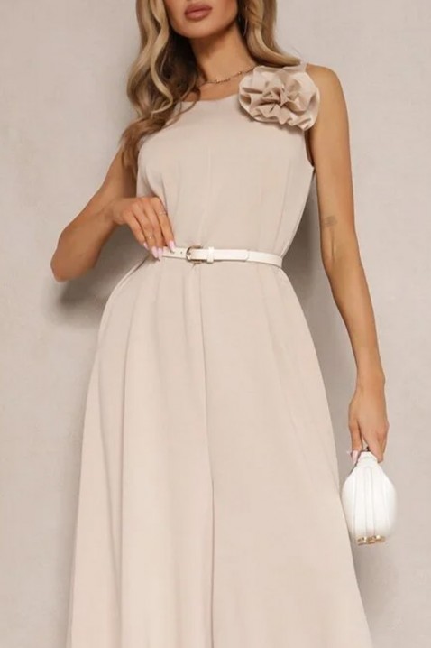 Φόρεμα GIRVOLZA BEIGE, Χρώμα: μπεζ, IVET.EU - Εκπτώσεις έως -80%