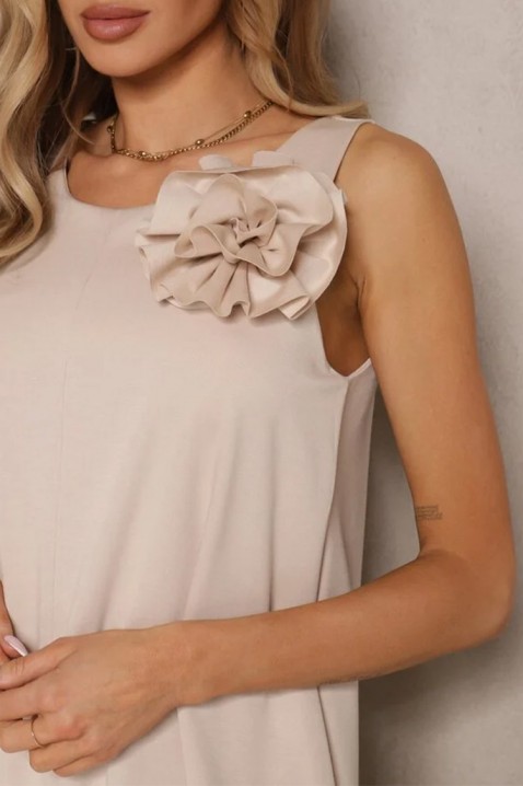 Φόρεμα GIRVOLZA BEIGE, Χρώμα: μπεζ, IVET.EU - Εκπτώσεις έως -80%