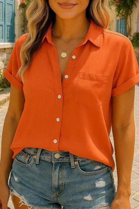 Dámská košile ILORZA ORANGE, Barva: oranžová, IVET.EU - Stylové oblečení