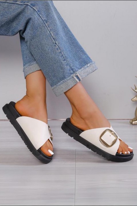 Dámské pantofle ROLSINFA WHITE, Barva: bílá, IVET.EU - Stylové oblečení