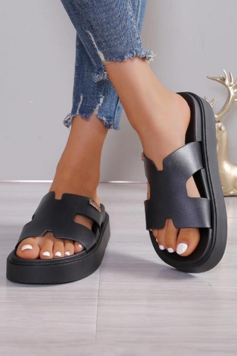 Dámské pantofle LIOPEGA BLACK, Barva: černá, IVET.EU - Stylové oblečení