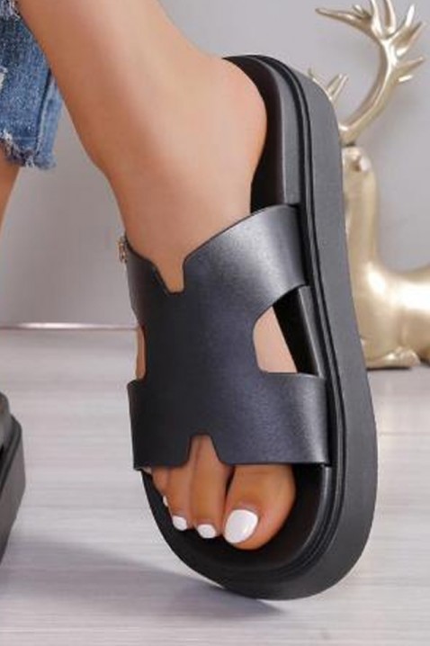Dámské pantofle LIOPEGA BLACK, Barva: černá, IVET.EU - Stylové oblečení