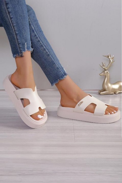 Dámské pantofle LIOPEGA WHITE, Barva: bílá, IVET.EU - Stylové oblečení
