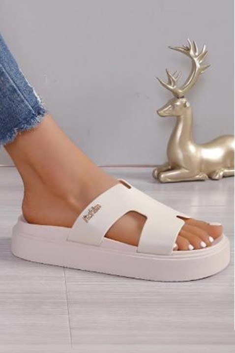 Dámské pantofle LIOPEGA WHITE, Barva: bílá, IVET.EU - Stylové oblečení