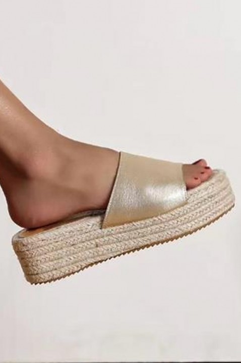 Dámské pantofle HIORMENA, Barva: zlatá, IVET.EU - Stylové oblečení