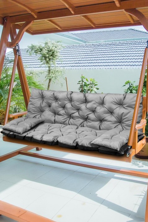 Polštář pro zahradní lavičku / houpačku 3 v 1 TREXY GREY 100x60x50 cm, Barva: šedá, IVET.EU - Stylové oblečení