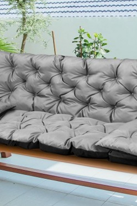 Polštář pro zahradní lavičku / houpačku 3 v 1 TREXY GREY 100x60x50 cm, Barva: šedá, IVET.EU - Stylové oblečení