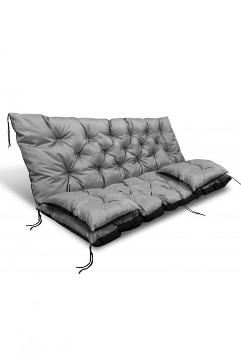 Polštář pro zahradní lavičku / houpačku 3 v 1 TREXY GREY 100x60x50 cm, Barva: šedá, IVET.EU - Stylové oblečení