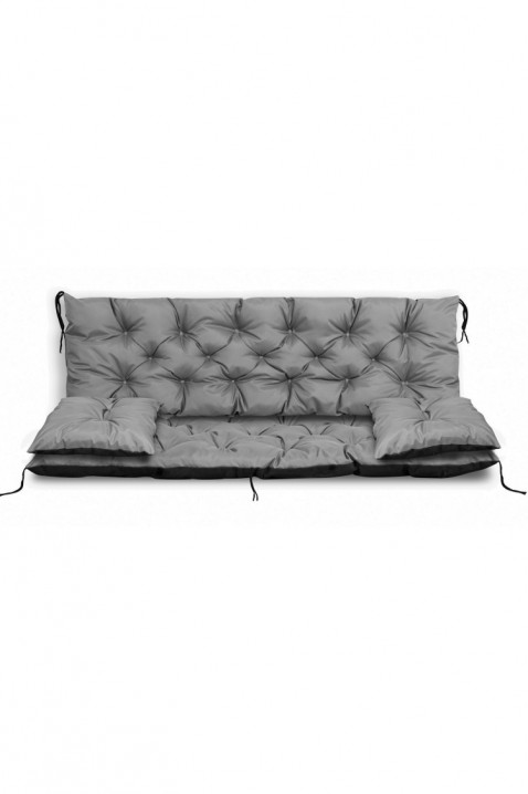 Polštář pro zahradní lavičku / houpačku 3 v 1 TREXY GREY 100x60x50 cm, Barva: šedá, IVET.EU - Stylové oblečení
