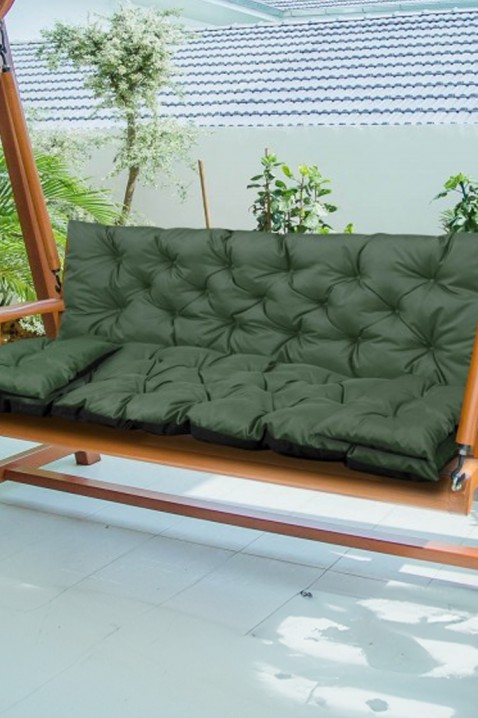 Polštář pro zahradní lavičku / houpačku 3 v 1 TREXY GREEN 100x60x50 cm, Barva: zelená, IVET.EU - Stylové oblečení
