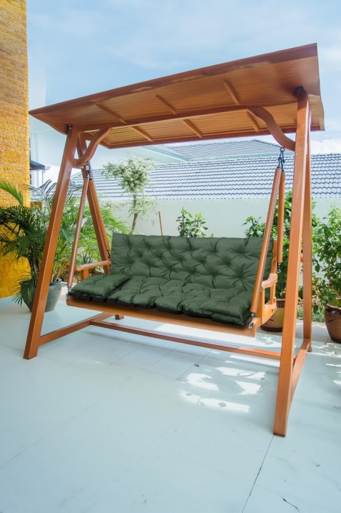 Polštář pro zahradní lavičku / houpačku 3 v 1 TREXY GREEN 100x60x50 cm, Barva: zelená, IVET.EU - Stylové oblečení