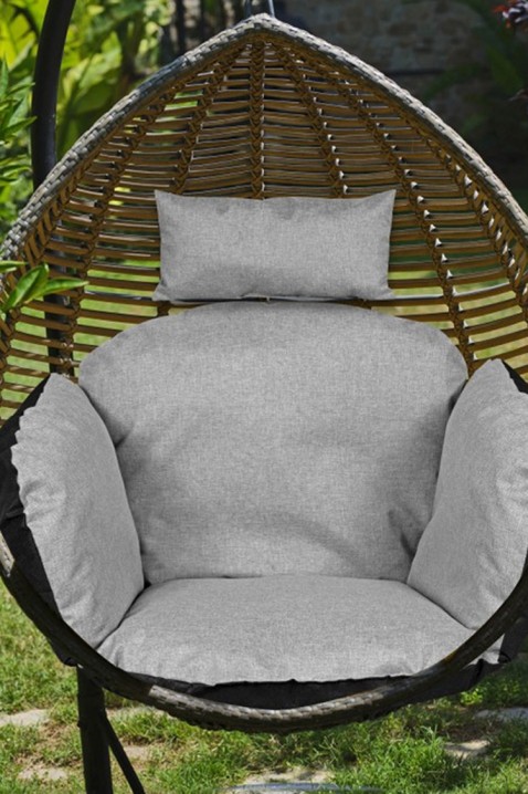 Polštář pro závěsnou zahradní houpačku DENIRY GREY 112x113 cm, Barva: šedá, IVET.EU - Stylové oblečení