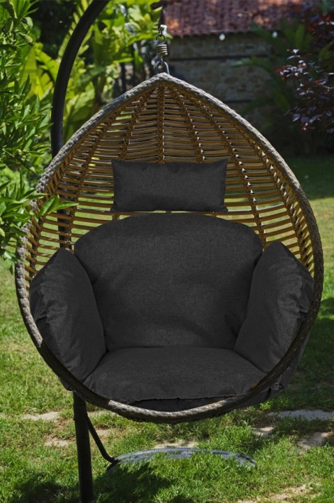 Polštář pro závěsnou zahradní houpačku DENIRY BLACK 112x113 cm, Barva: černá, IVET.EU - Stylové oblečení