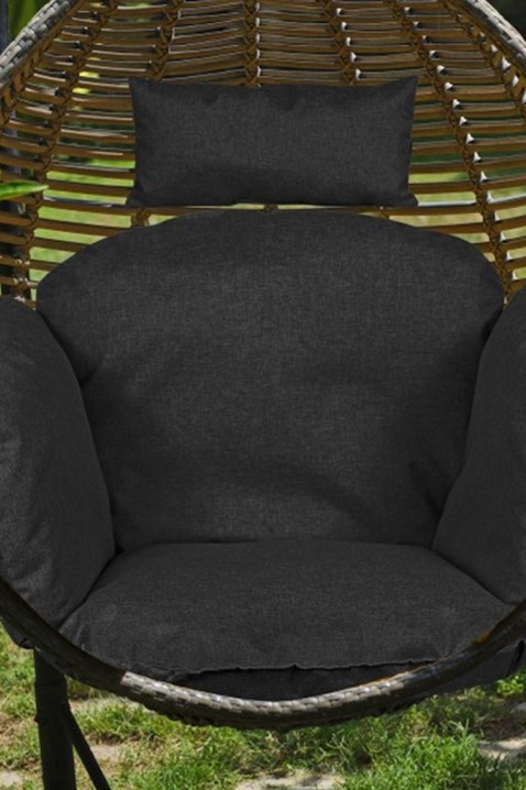 Polštář pro závěsnou zahradní houpačku DENIRY BLACK 112x113 cm, Barva: černá, IVET.EU - Stylové oblečení