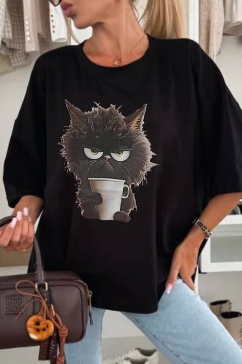 Triko CELEA BLACK, Barva: černá, IVET.EU - Stylové oblečení